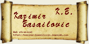 Kazimir Basailović vizit kartica